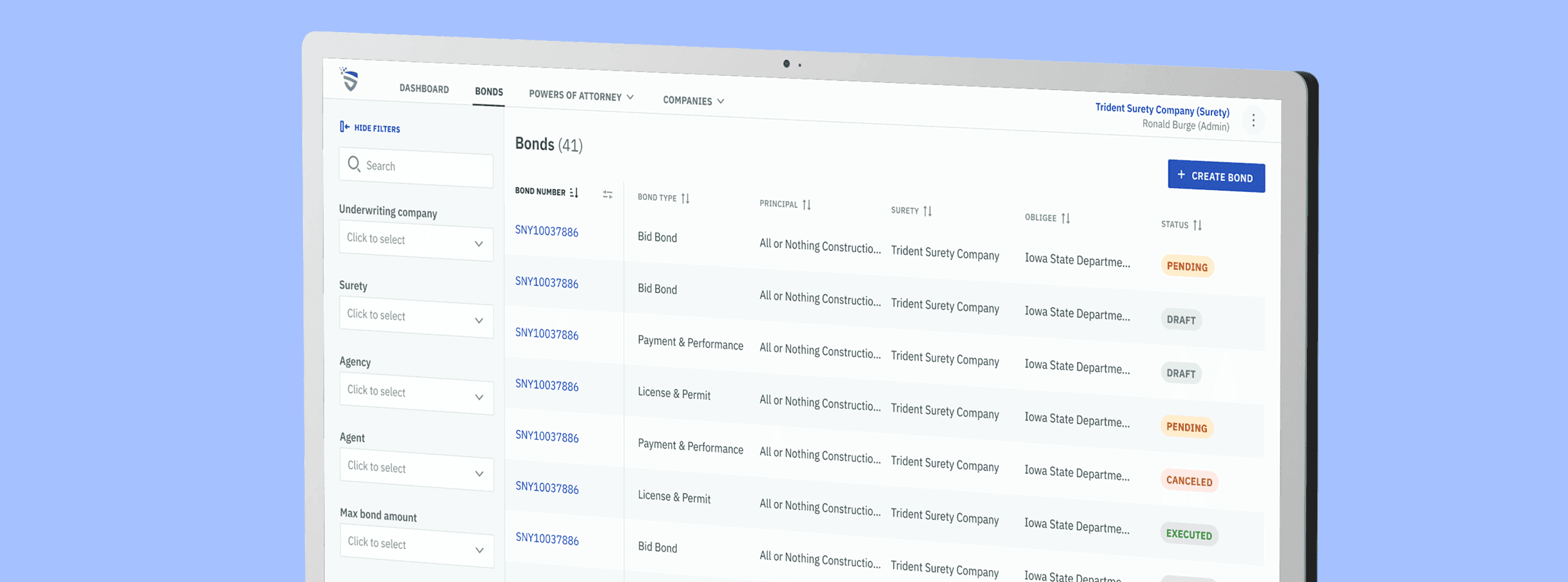 Unlocked Government Market Access through  Workflow Alignment for Bond Processing Platform